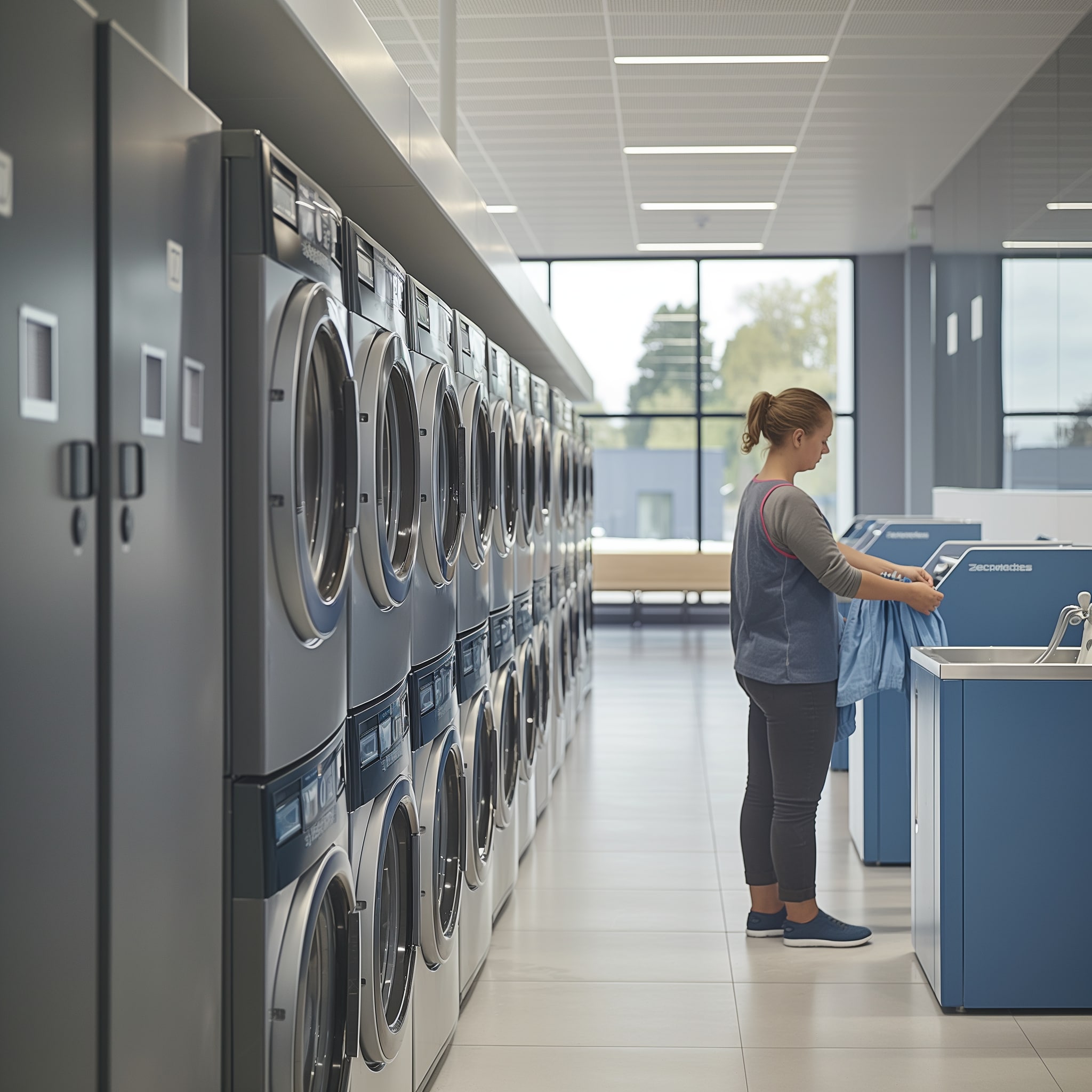 doragon2445 A modern laundromat facilityand a laundromat worker bac53eeb 25a1 4754 b603 538e74c0e88c