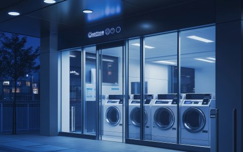 doragon2445 A modern Electrolux laundromat at night well lit wi 556fde87 3cdf 4b3c 8cd8 2f6321581d2d