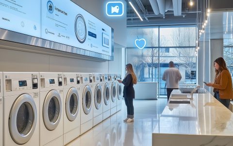 doragon2445 A modern Electrolux laundromat with customers using af619a85 e8fe 44c6 8c4c 756114530454