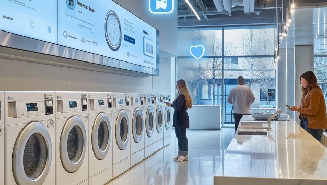 doragon2445 A modern Electrolux laundromat with customers using af619a85 e8fe 44c6 8c4c 756114530454