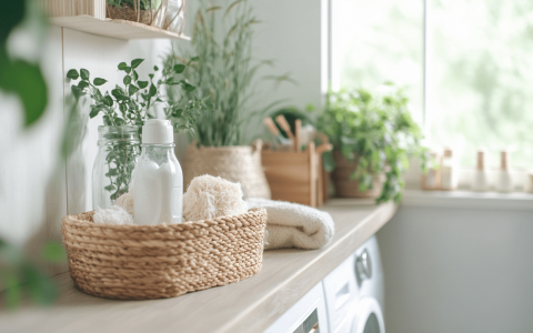 doragon2445 A bright minimalistic laundry room with eco frien b950bf68 f68e 457d 8f67 5a07b46f3394 2 min