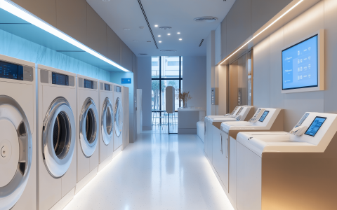 doragon2445 A futuristic laundromat with AI powered washing mac 26a570ed 1774 42a2 92e1 7046e79f2718 min